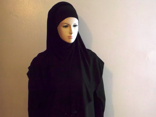 Black Long 2 Piece Amira  Hijab 5